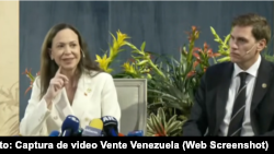 Conferencia de prensa de María Corina Machado en Oslo